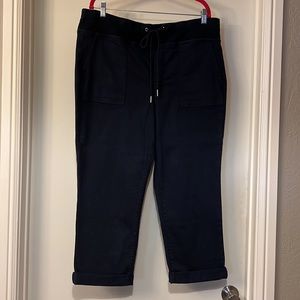 NYDJ Size 14 Women's Navy Cuffed Cropped Pants